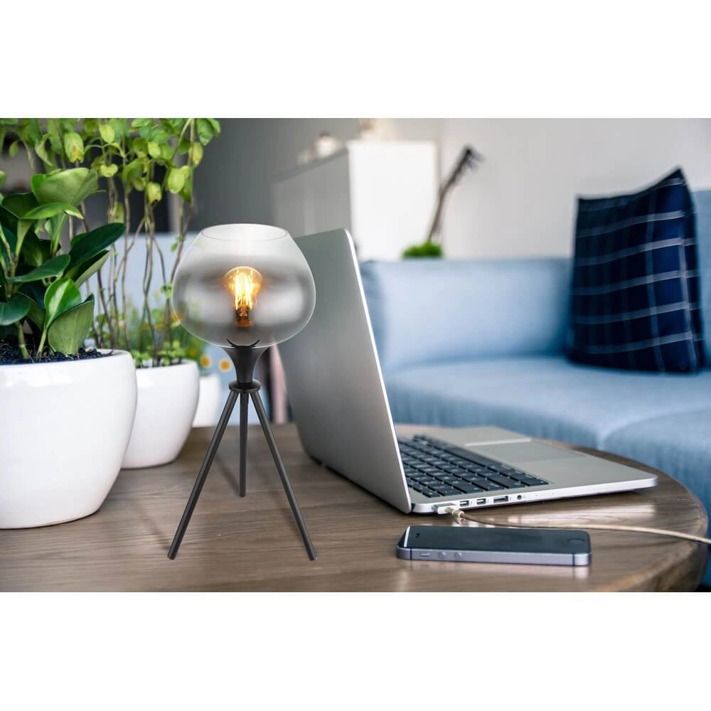 Zwarte tafellamp Maxy Ø 24cm Globo 9007371444403