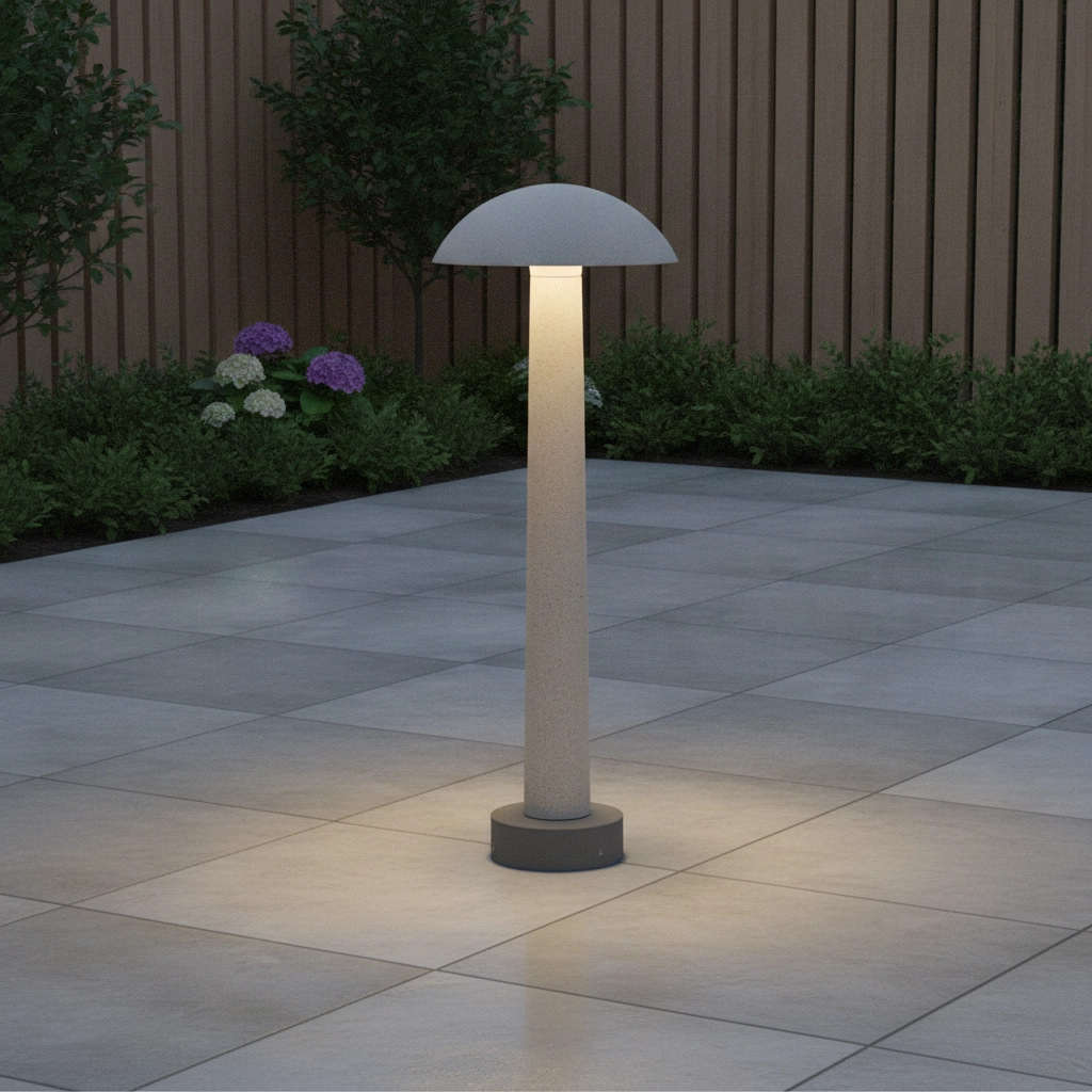 Ronde tuinlamp Tura wit 55cm