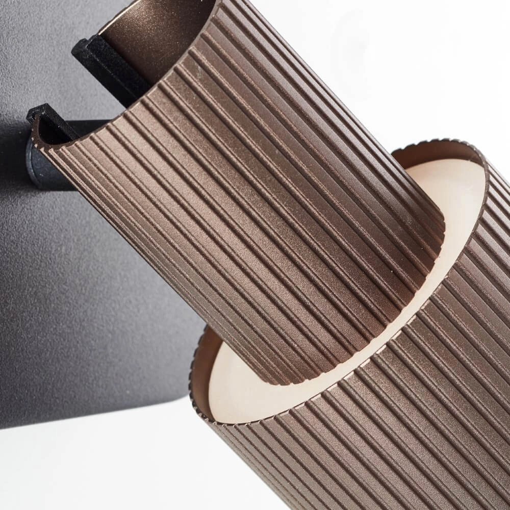 Opbouwspot Cadiz zwart met brons Brilliant 4004353441264