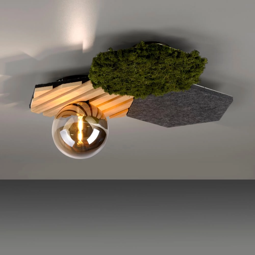 Plafondlamp Green Hex natuur Just Light 4043689004255
