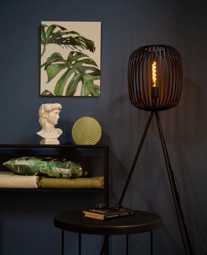 Zwarte vloerlamp Romazzina Ø 32,5cm Eglo 9008606244508