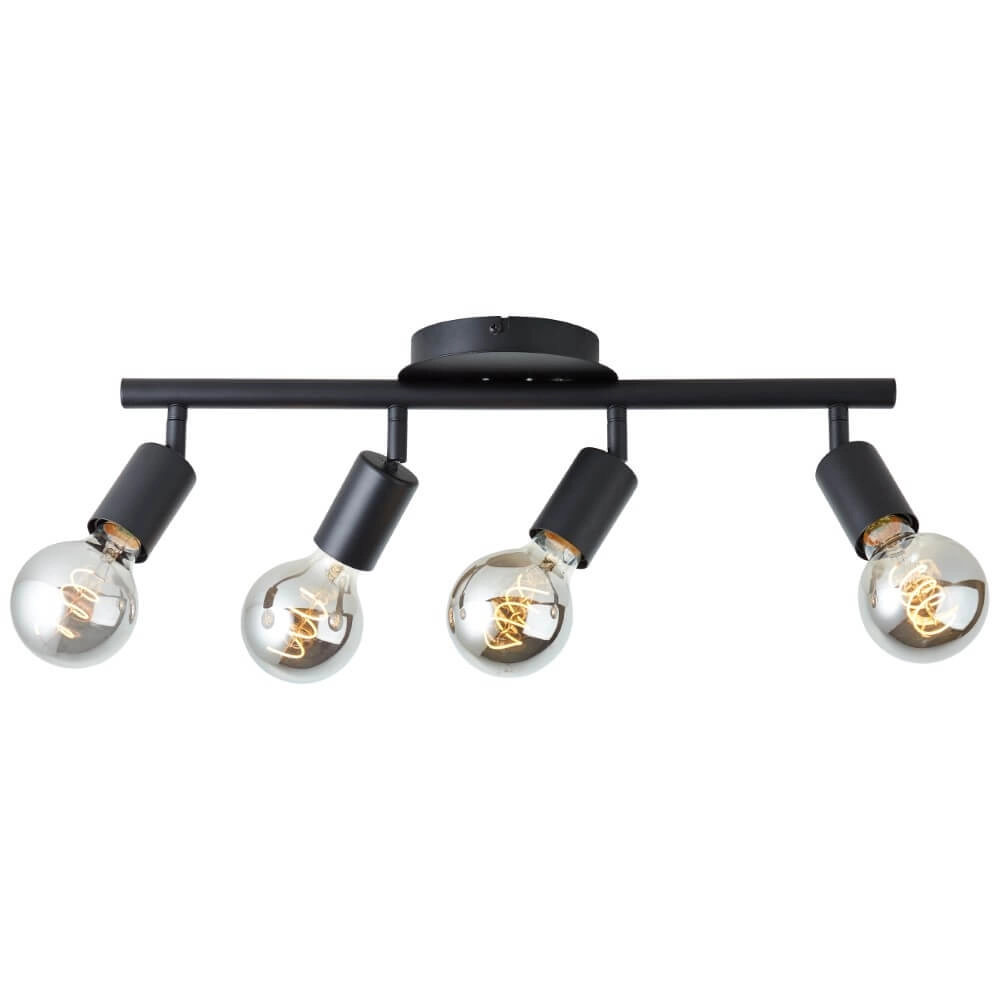 4-lichts plafondlamp Tiffany zwart 4-lichts plafondlamp Tiffany zwart