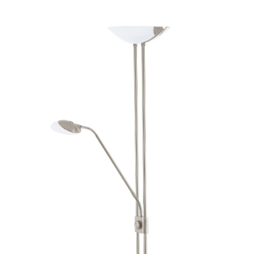 Staande lamp met leeslamp Baya mat chroom Eglo 9002759938741