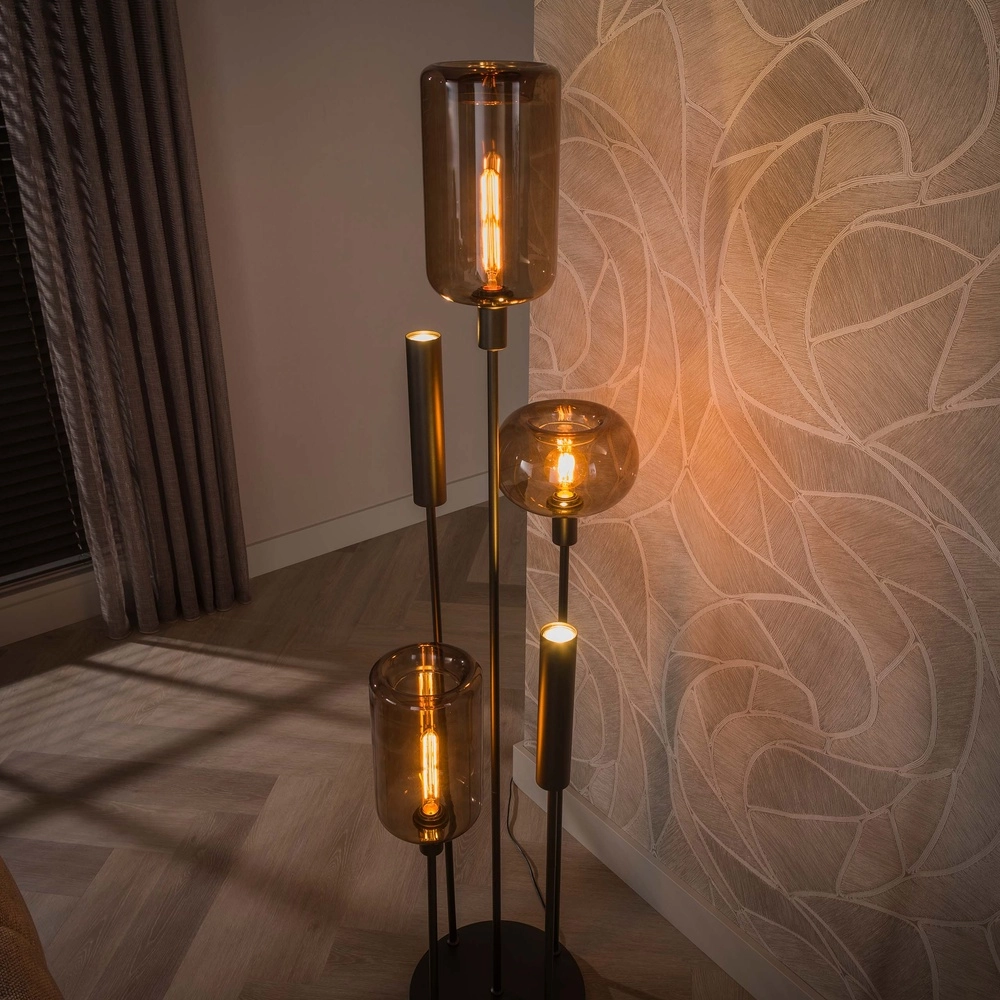 Design vloerlamp Serene sienna bruin Lyora 8716803514775