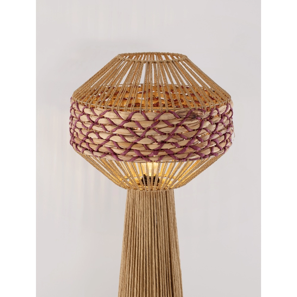 Floor lamp Mapi Ø 42cm red with brown Lyora 5212017477347