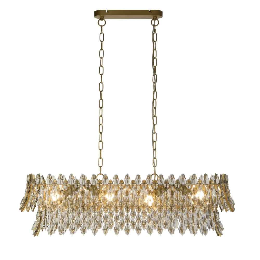 Kroonluchter Monarch goud 98 x 25cm