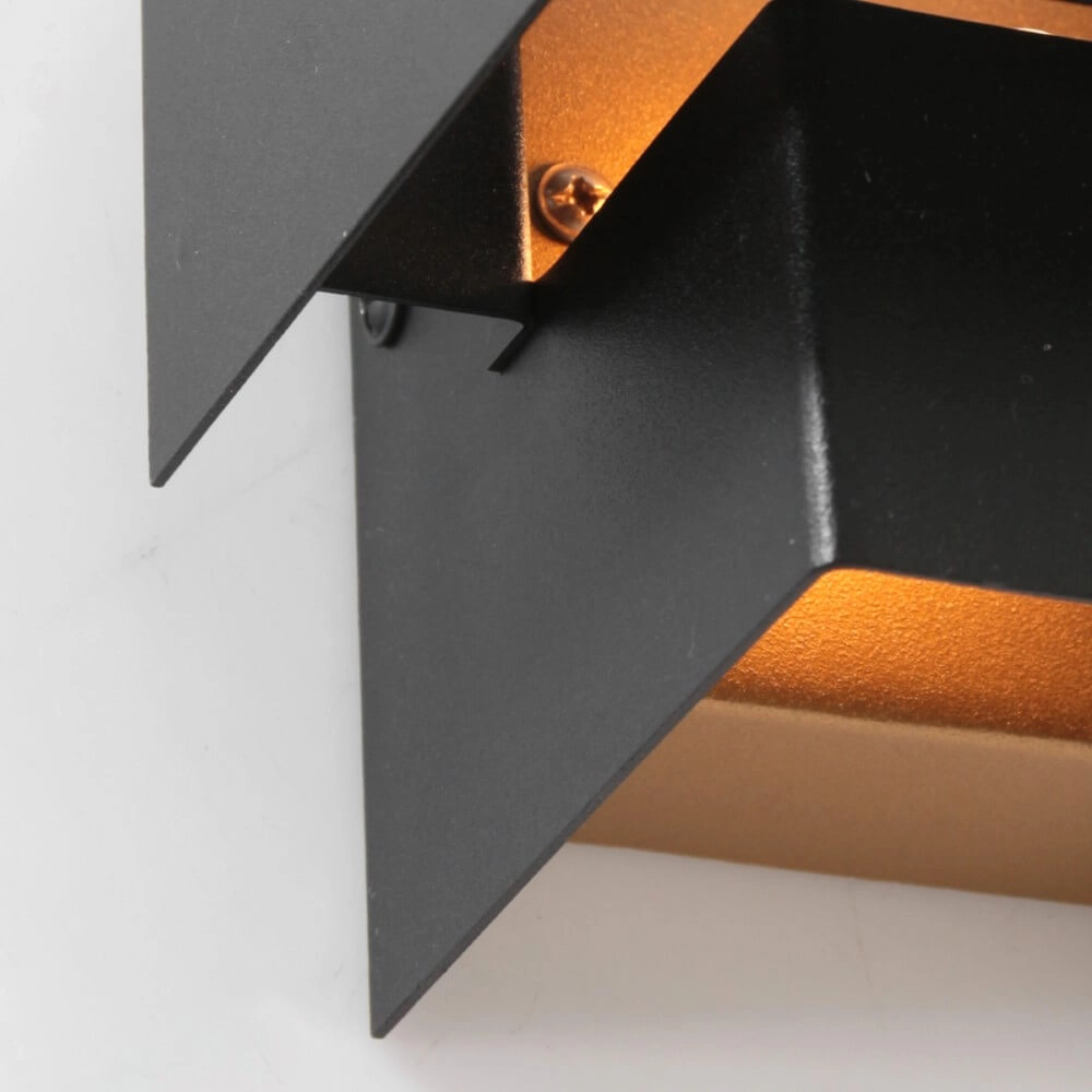 Zwarte wandspot Muro vierkant Steinhauer 8712746152708