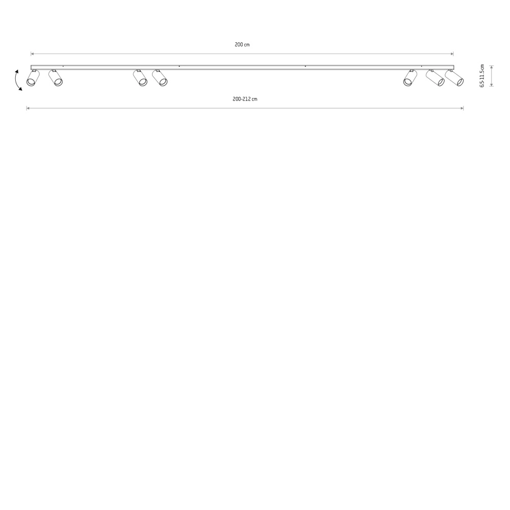 Opbouwspot 7x GU10 Fourty wit Lyora 5903139114363