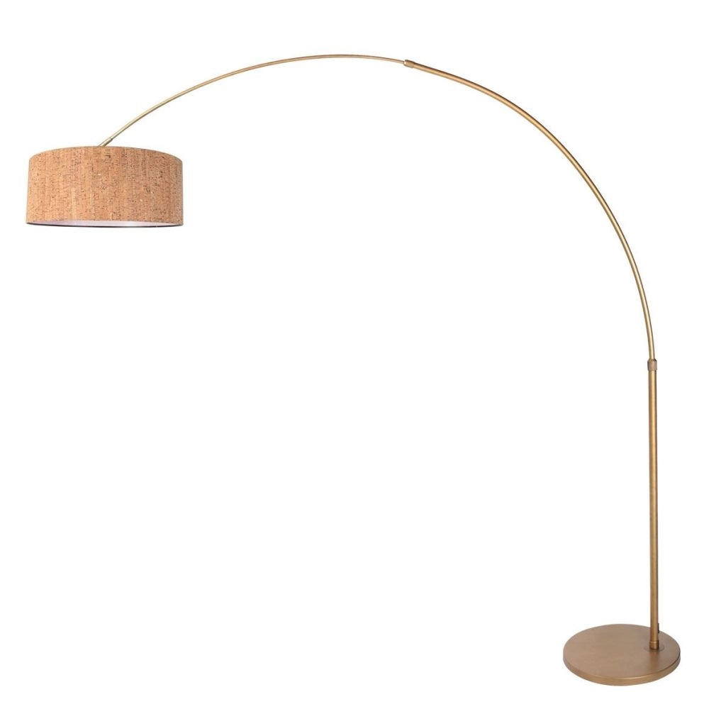 Bronzen vloerlamp Sparkled Light met kurk kap Ø50cm Steinhauer 8712746180381
