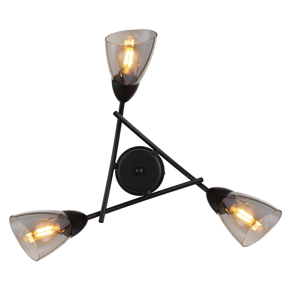 Zwarte plafondlamp Paula design Globo 9007371589524