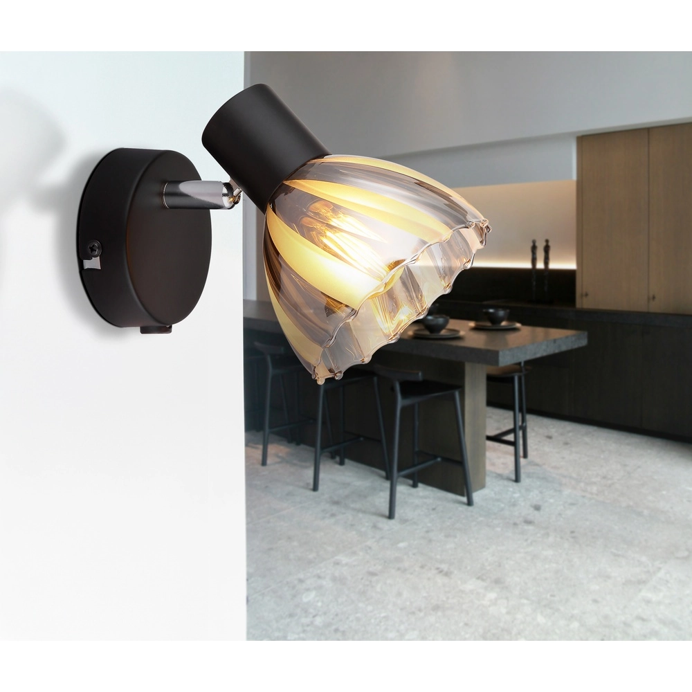 Wandlamp Zachery zwart Globo 9007371528493