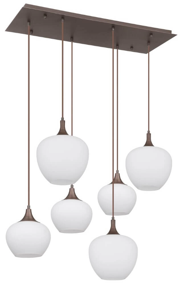 Bruine hanglamp Maxy 6-lichts Globo 9007371454358