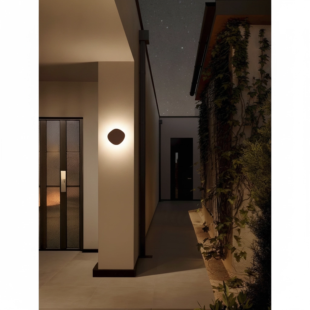 Design wandlamp Balic buiten roestbruin