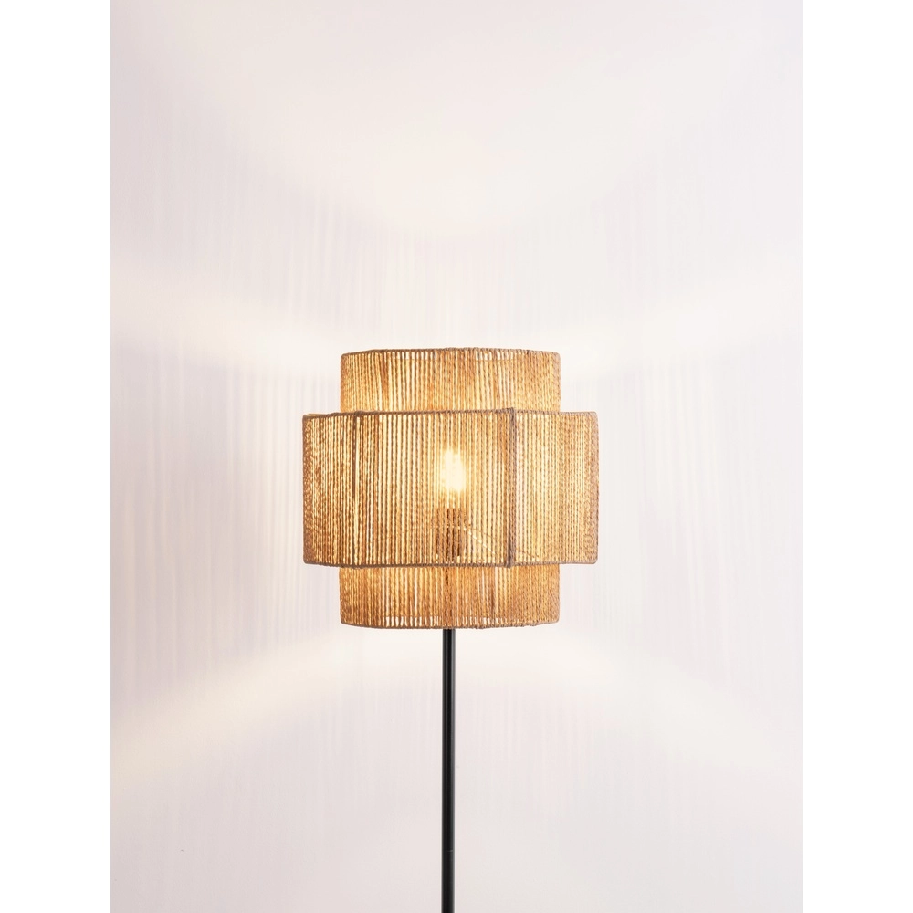 Vloerlamp Lito zwart en rotan Lyora 5212017454744
