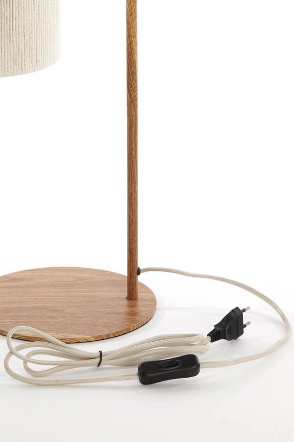 Japandi tafellamp Donio lichte hout print Light & Living 8717807710088