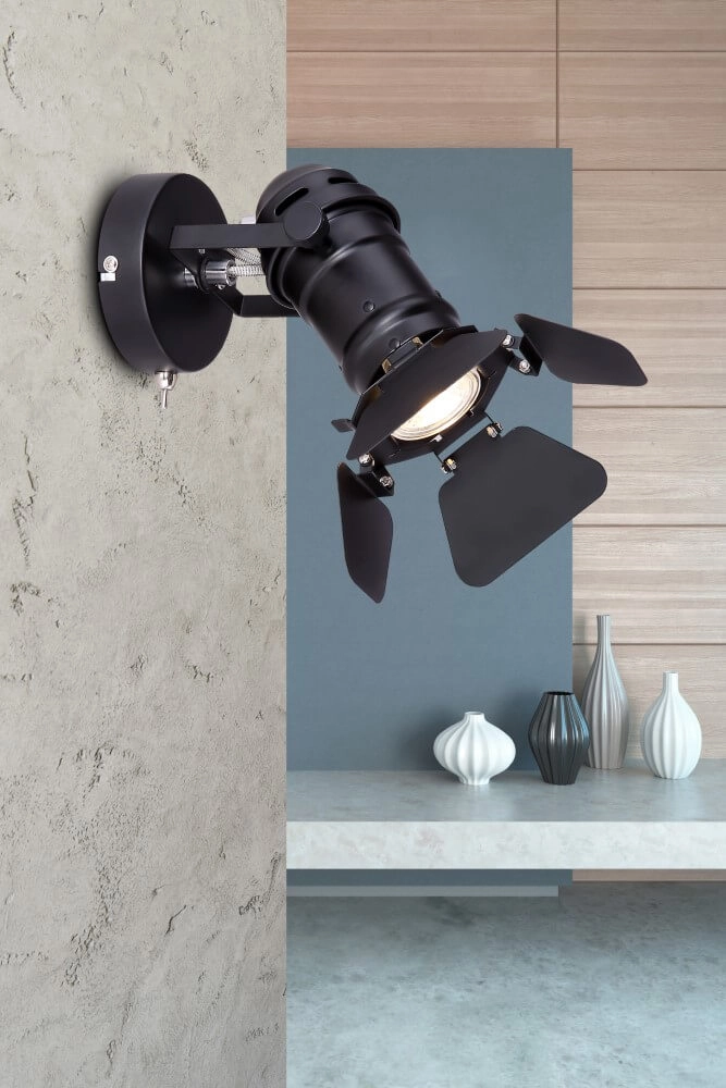 Zwarte muurspot Egon Globo 9007371386659