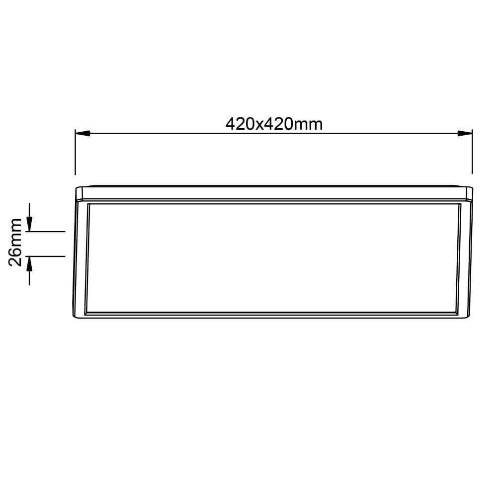 Plafondlamp Milton 42 x 42cm wit Brilliant 4004353413643
