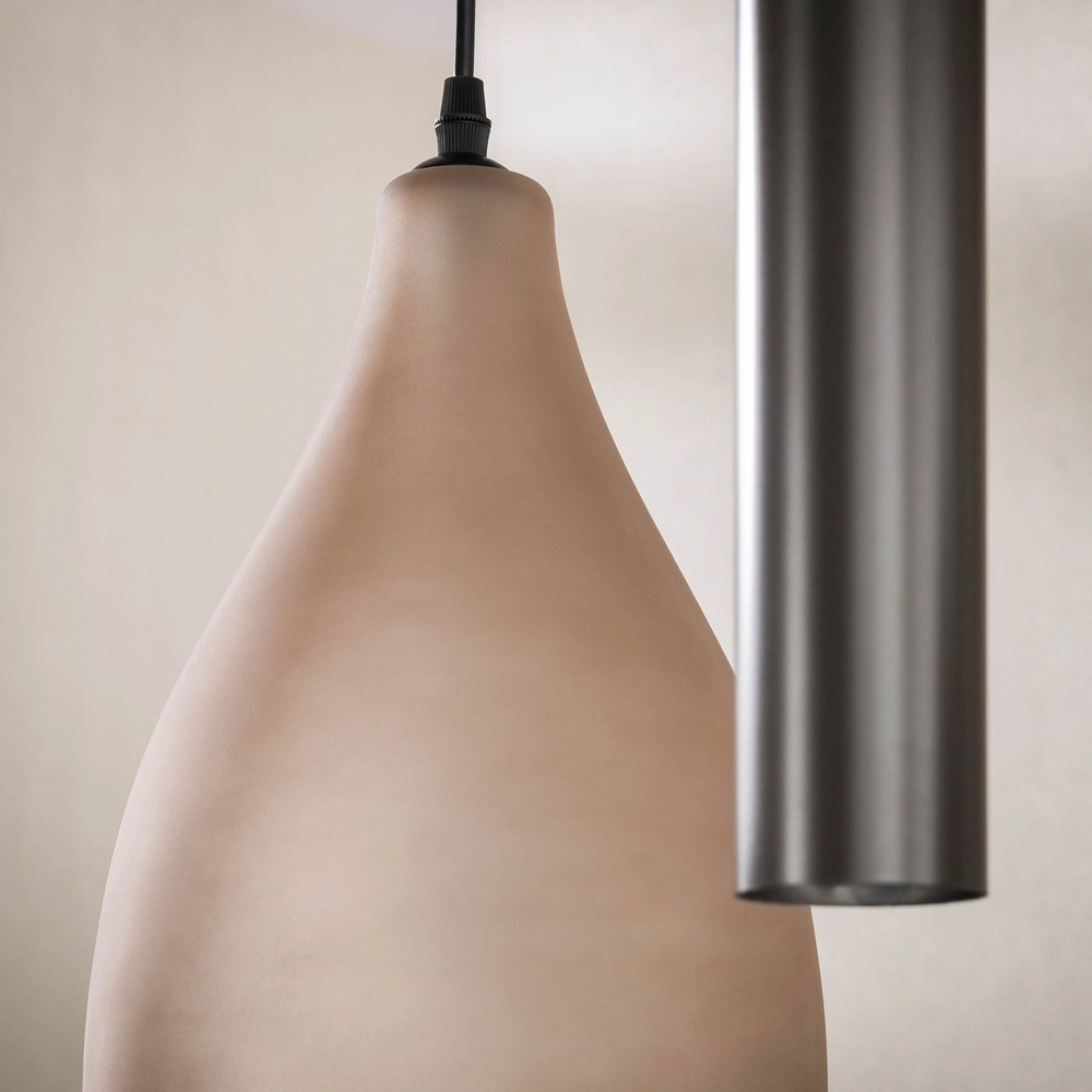 Stijlvolle hanglamp Cocoon met frosted glas Lyora 8716803511934