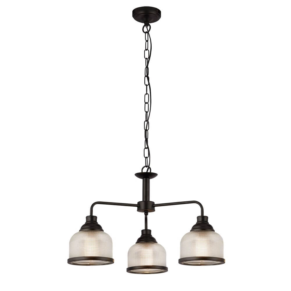 3-lichts hanglamp Highworth zwart Searchlight 5053423206288