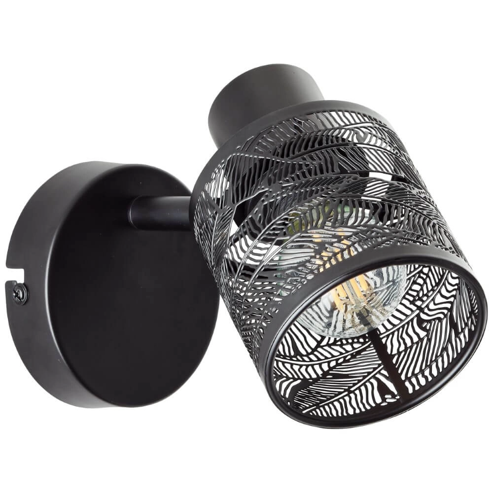 Zwart wandlampje Bano Brilliant 4004353413469