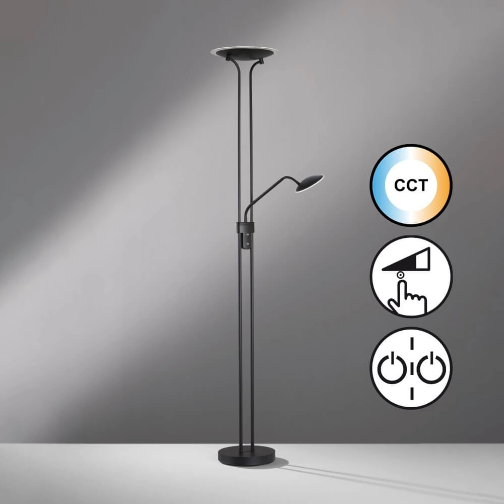 Vloerlamp met leeslamp Tallri dimbaar Fischer & Honsel 4003694404891