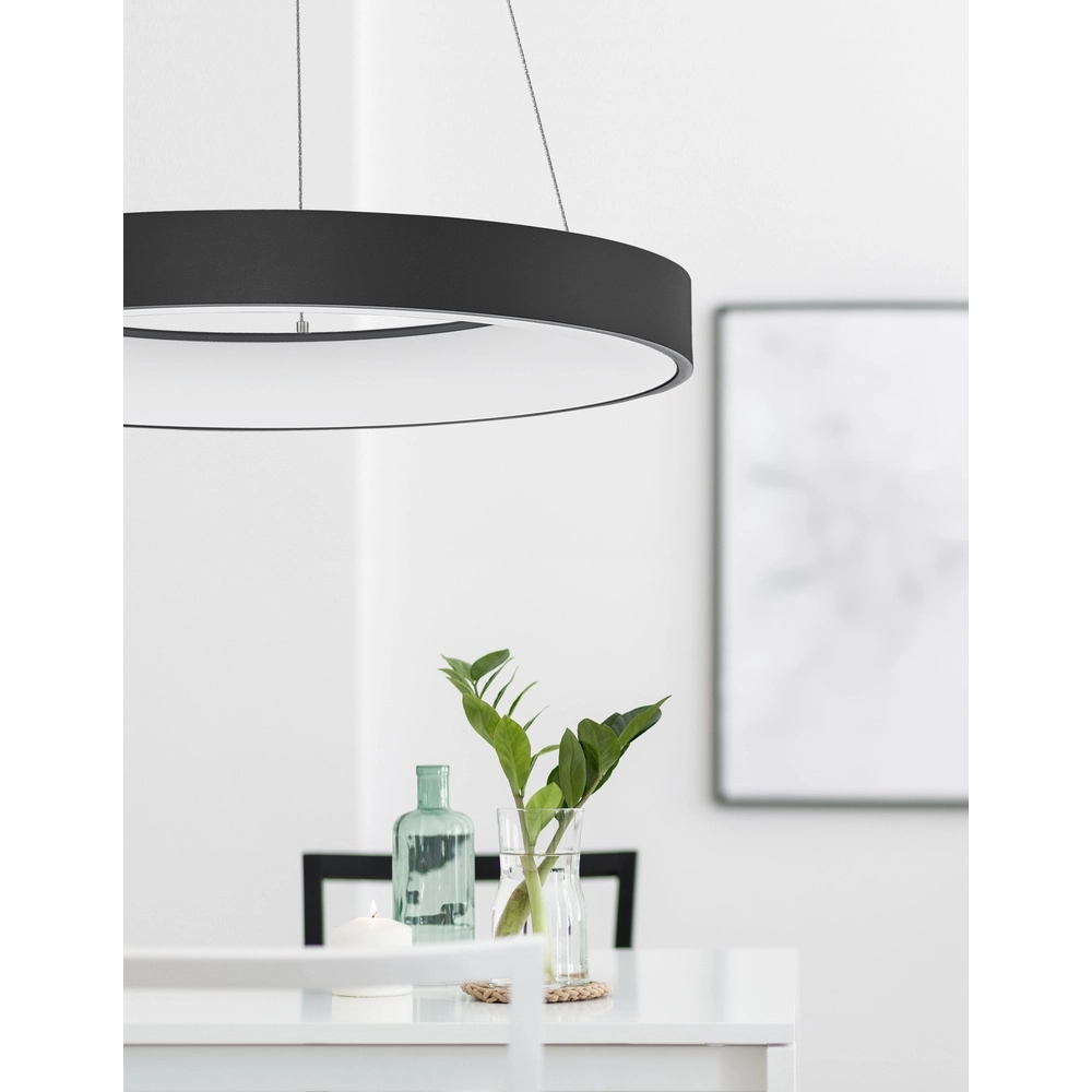 Hanglamp Rando Thin zwart Ø 60cm Lyora 5212017420220