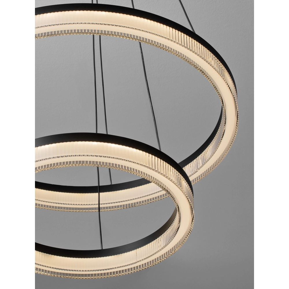 Zwarte hanglamp Lonela dubbel Lyora 5212017467065