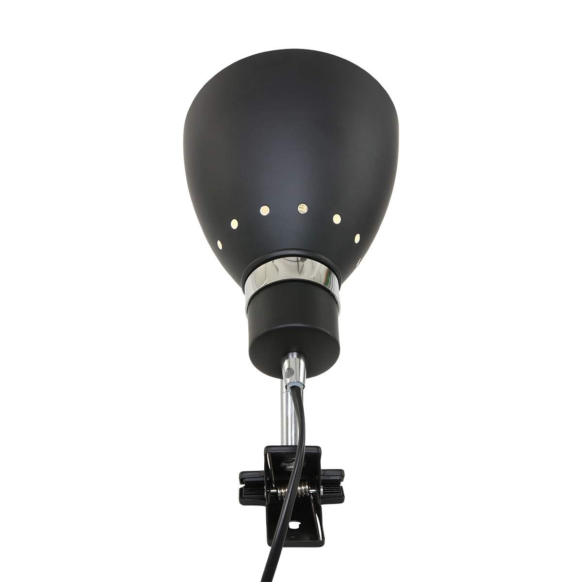 Klemspot Spring zwart met chroom Steinhauer 8712746075267