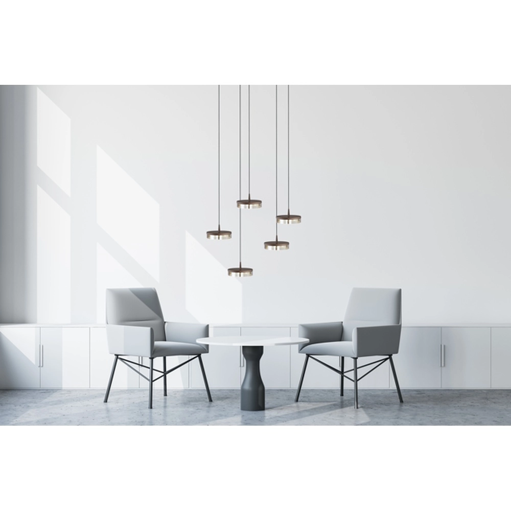 5-lichts hanglamp Imperia Ø 50cm cacao bruin Masterlight 8718121359533