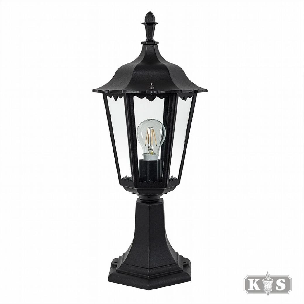 Klassieke sokkellamp Ancona zwart KS Verlichting 8714732512947