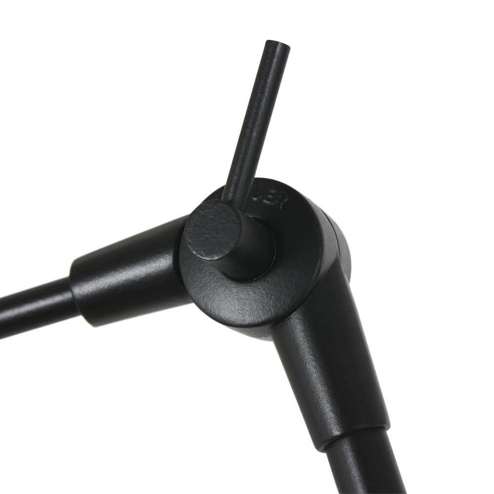 Wandlamp Prestige Chic zwart met bamboe kap Steinhauer 8712746172935