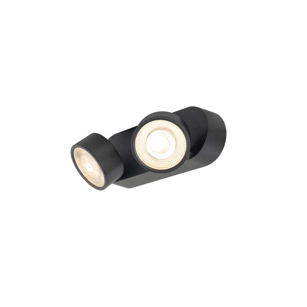 Opbouwspot Kalu 2.0 dubbel zwart 2700K SLV 4024163317603