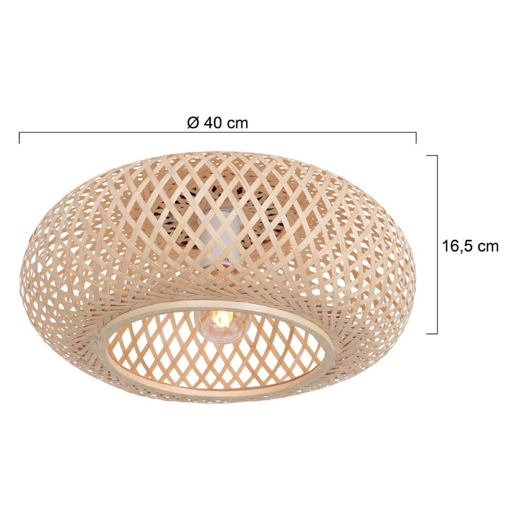 Bamboe plafondlamp Maze Ø 40cm Steinhauer 8712746147216