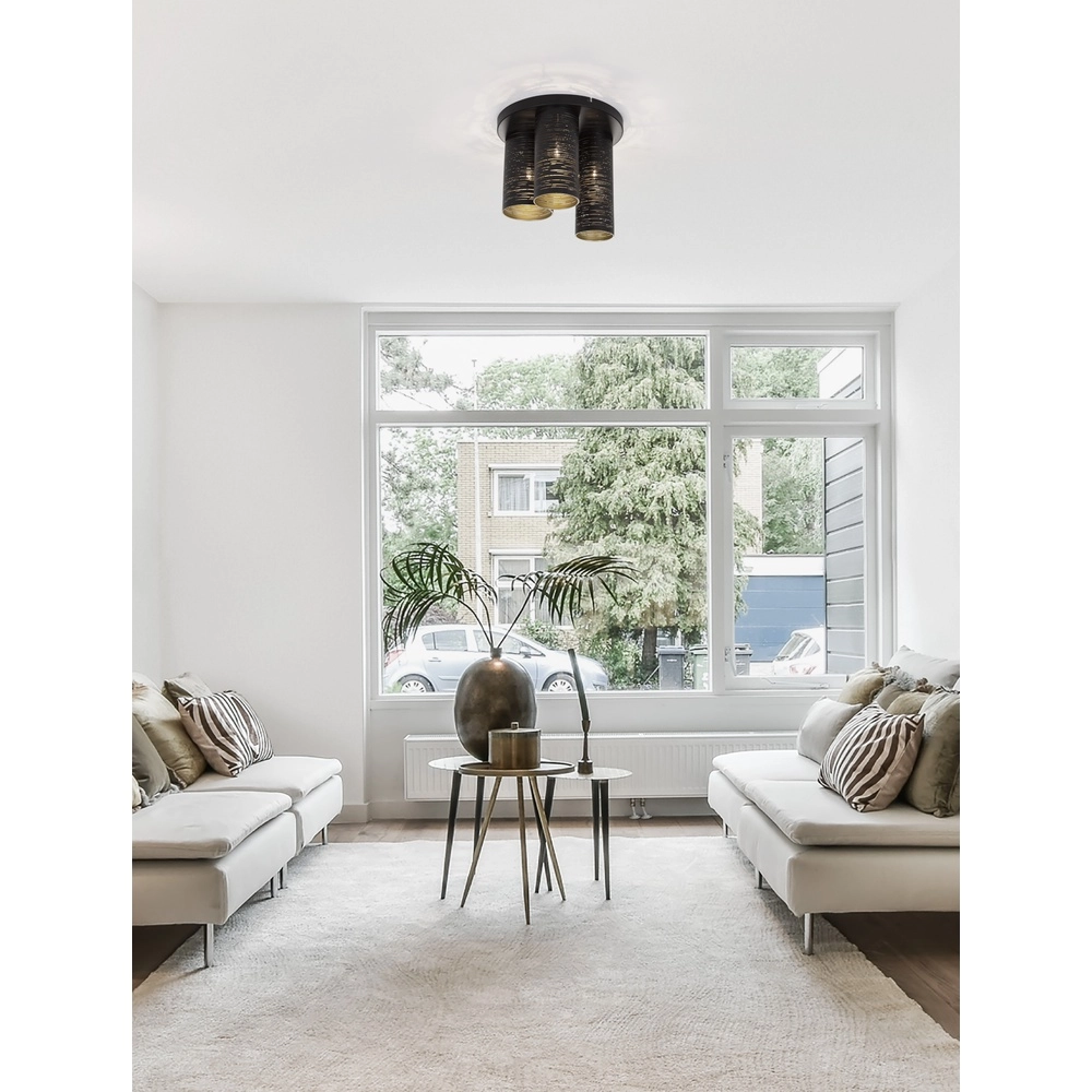 Plafondlamp Zane zwart Lyora 5212017436436