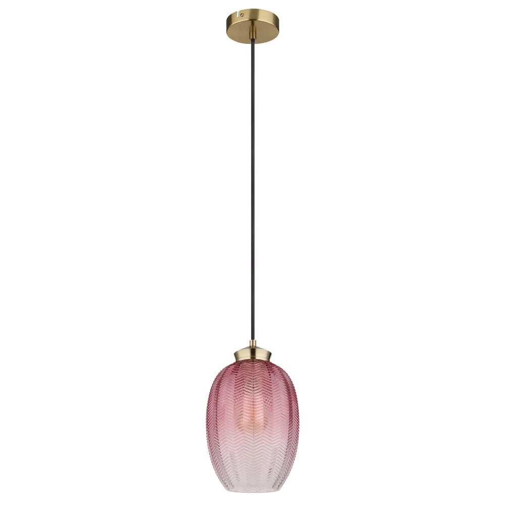 Hanglamp Jessica met roze glas Ø 18cm Globo 9007371484119