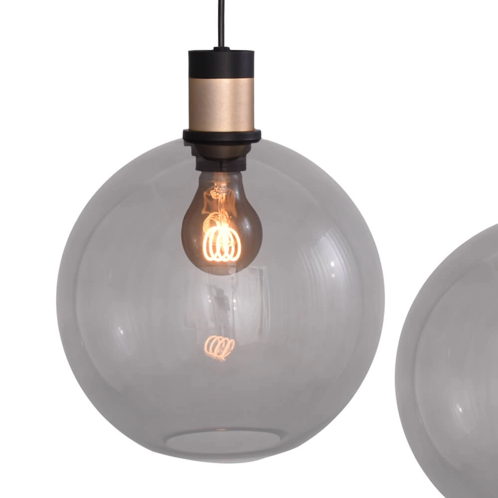 Hanglamp Lazise 2 4x Ø 25cm goud met zwart Masterlight 8718121303918