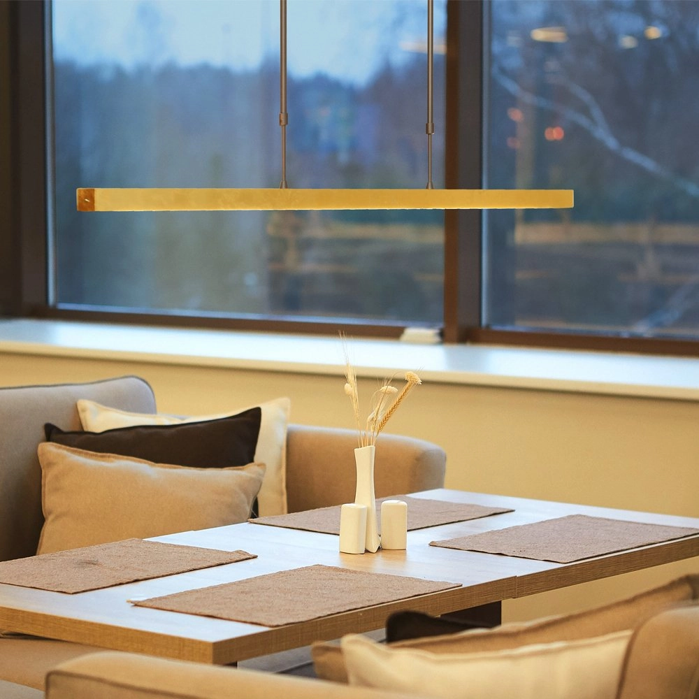 Zwarte hanglamp Real 3 met goud 100cm Masterlight 8718121220468