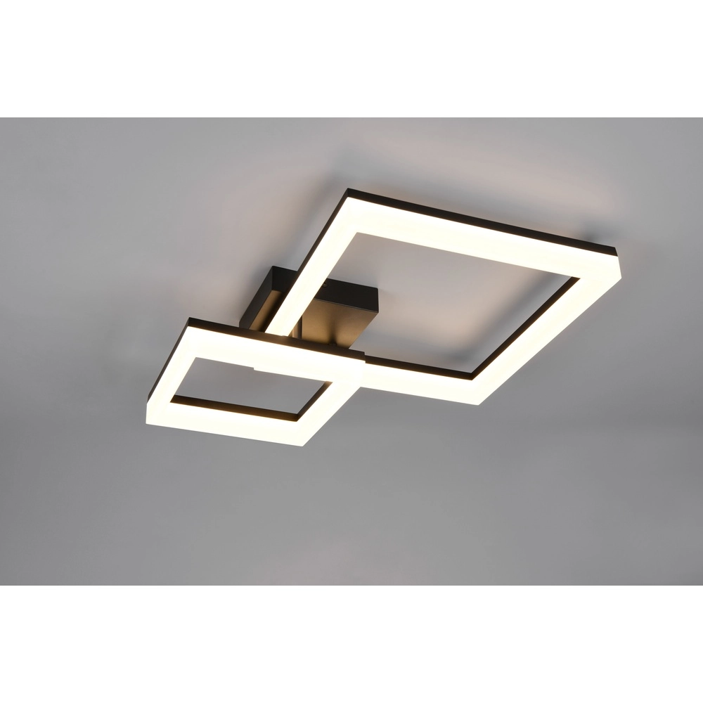Strakke plafondlamp Camino zwart Trio 4017807655803