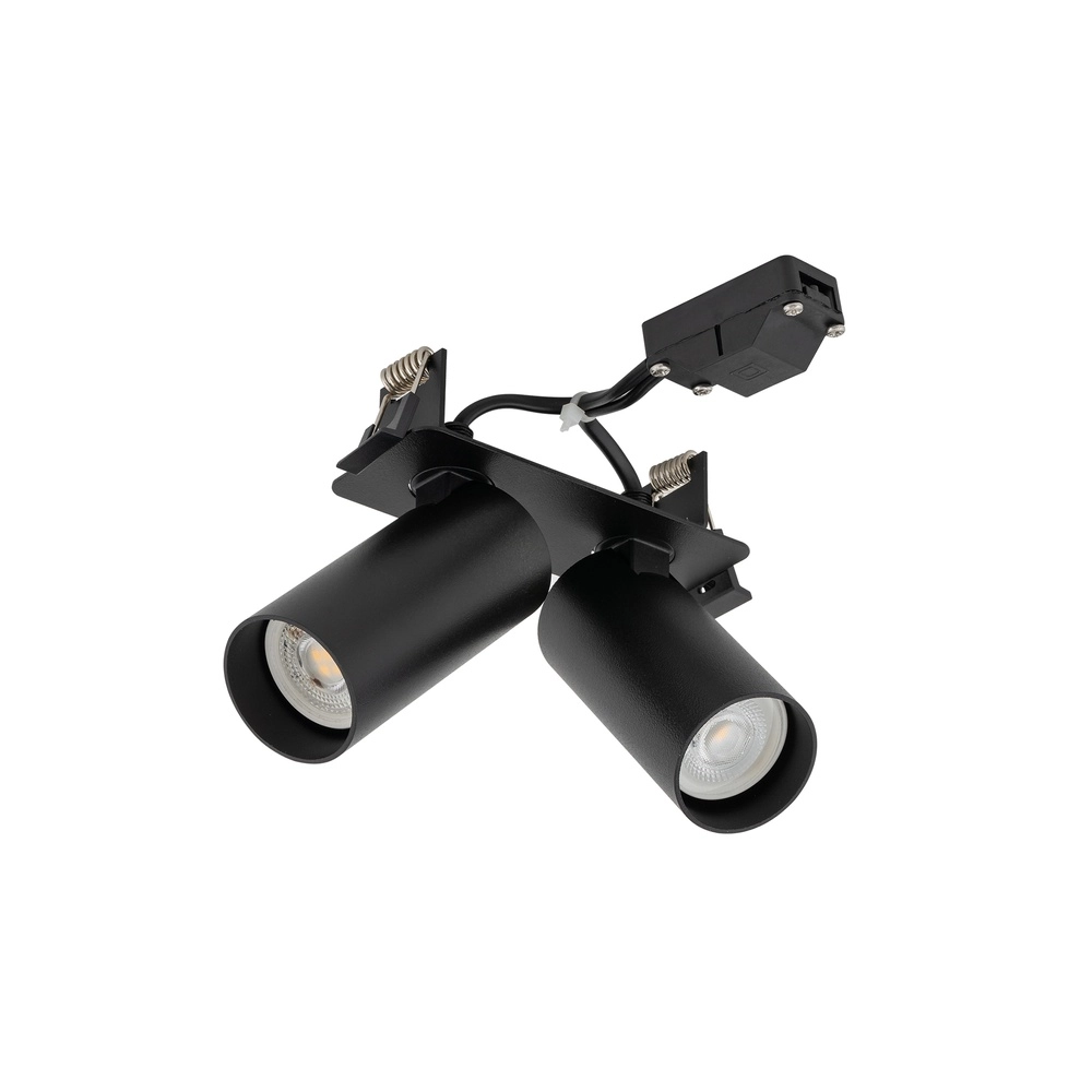 Dubbele inbouwspot Fourty richtbaar - zwart Lyora 5903139114424