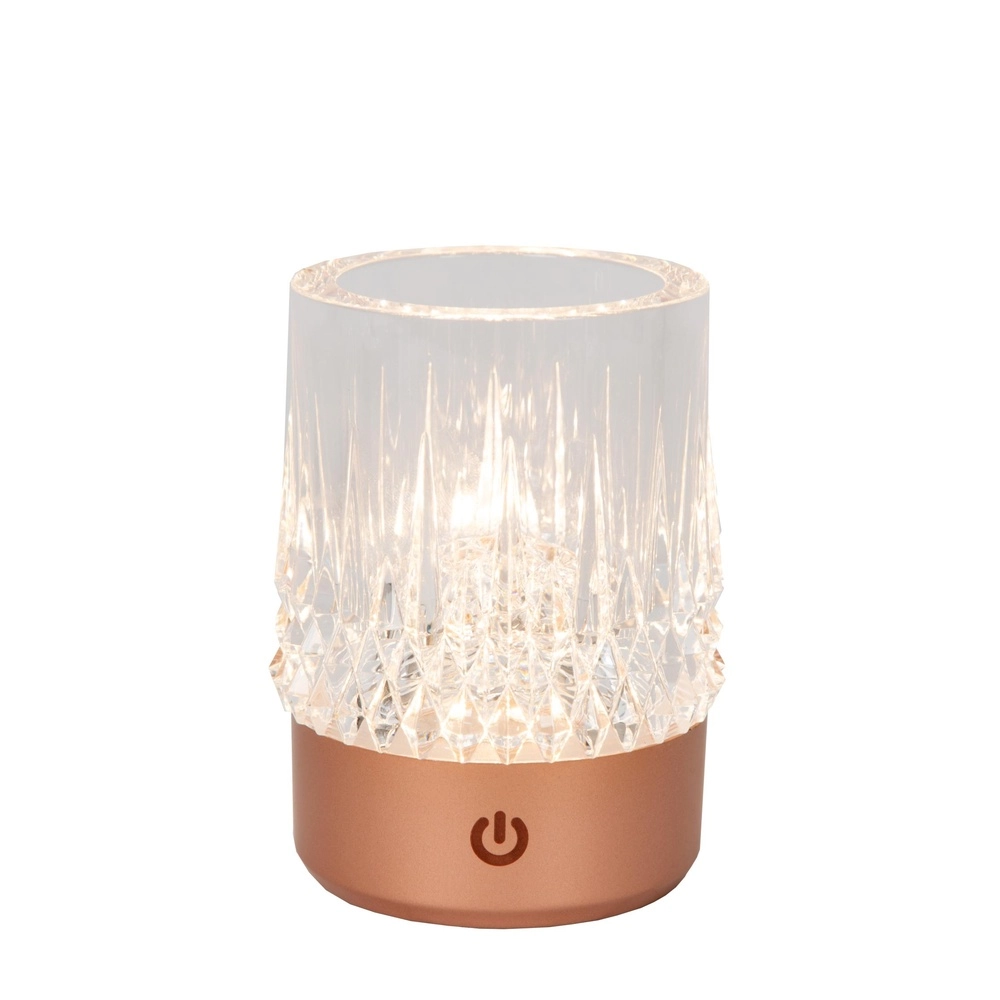 Oplaadbare tafellampjes Lily set van 3 koper Lucide 5411212461094