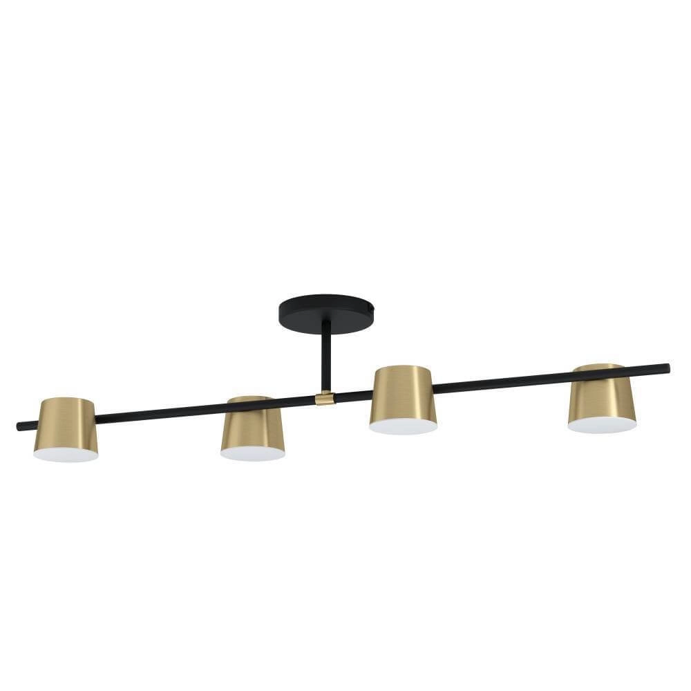 Zwart met gouden plafondlamp Altamira 4-lichts