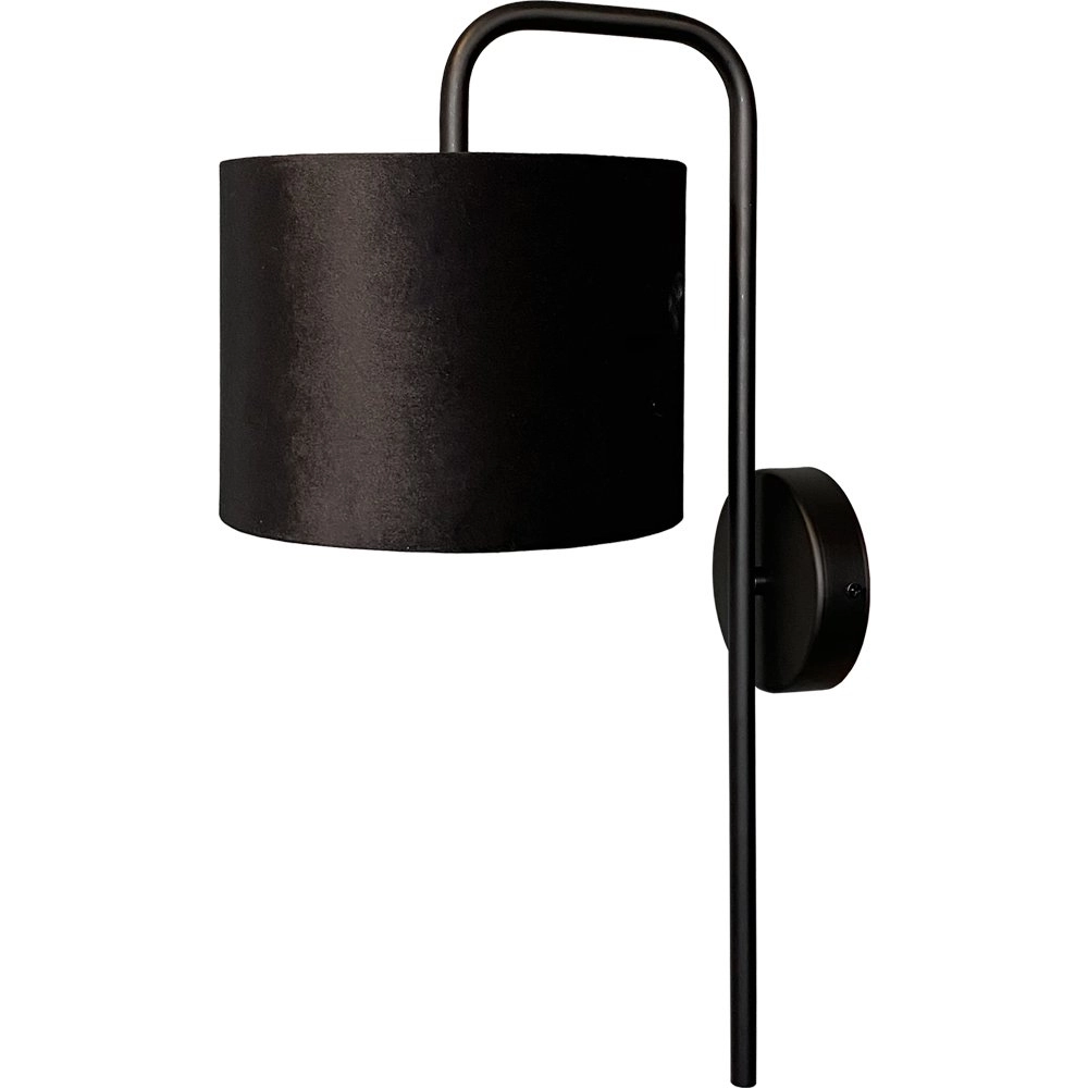 Zwarte wandlamp Venus met zwarte lampenkap Zwarte wandlamp Venus met zwarte lampenkap