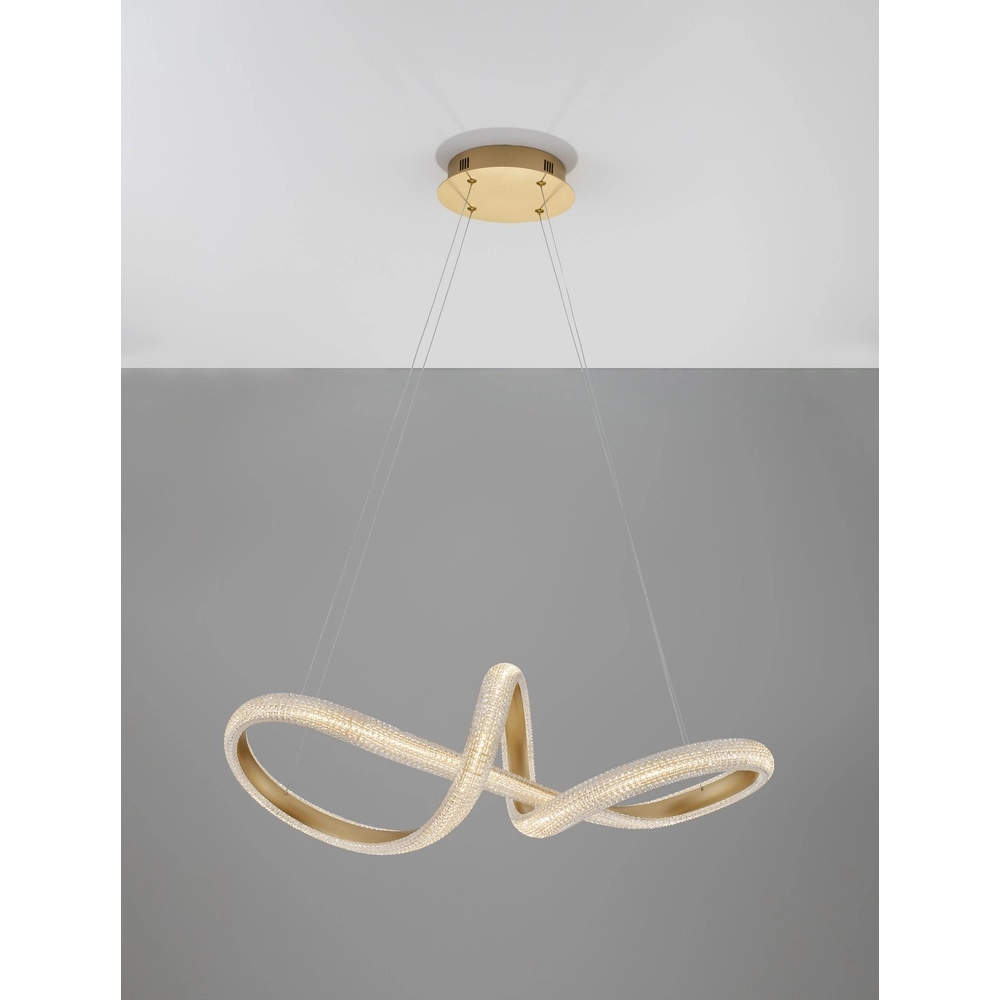 Hanglamp Medora krul goud 75cm