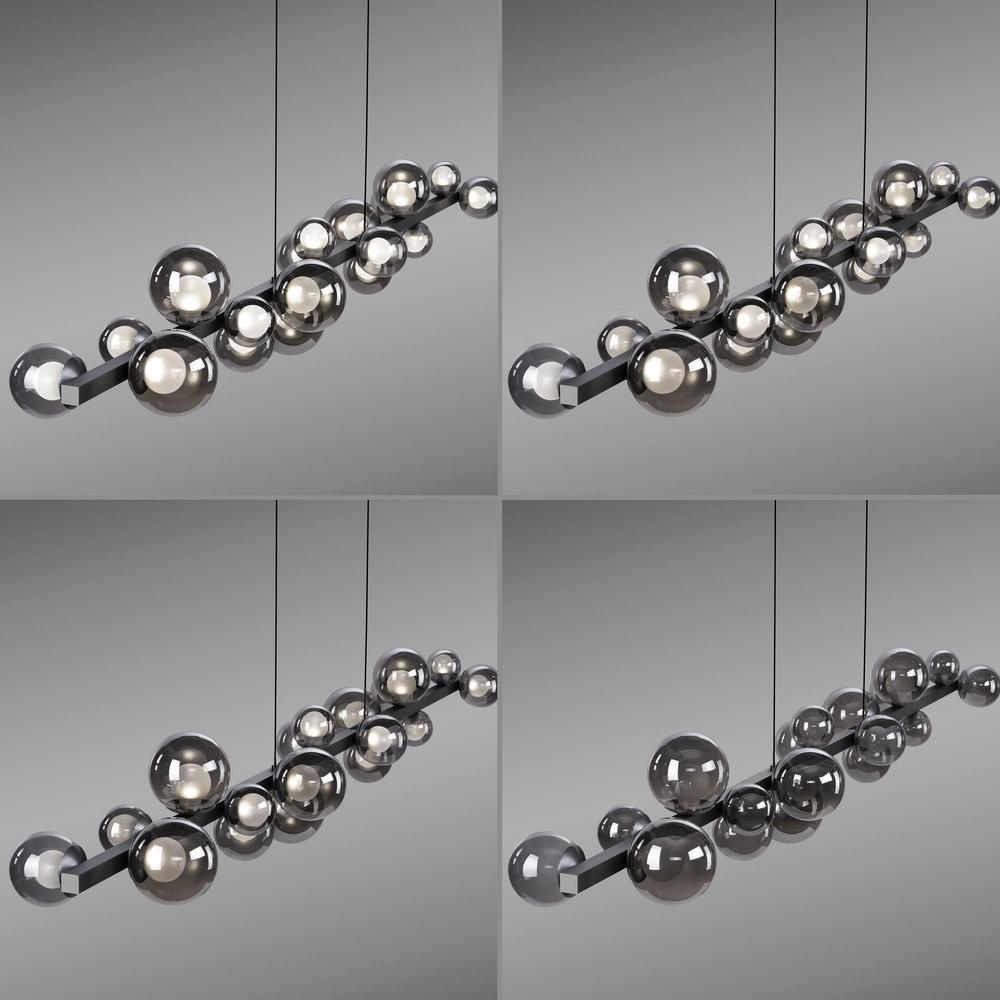 Eettafel hanglamp Pure E-Popup 18L - met smoke glas Paul Neuhaus 4012248396452