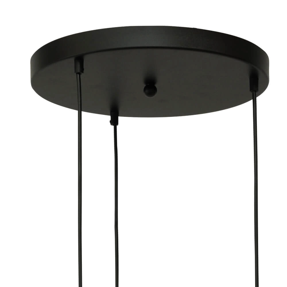 Vide hanglamp Lazise 3x Ø 25cm zwart Masterlight 8718121303543