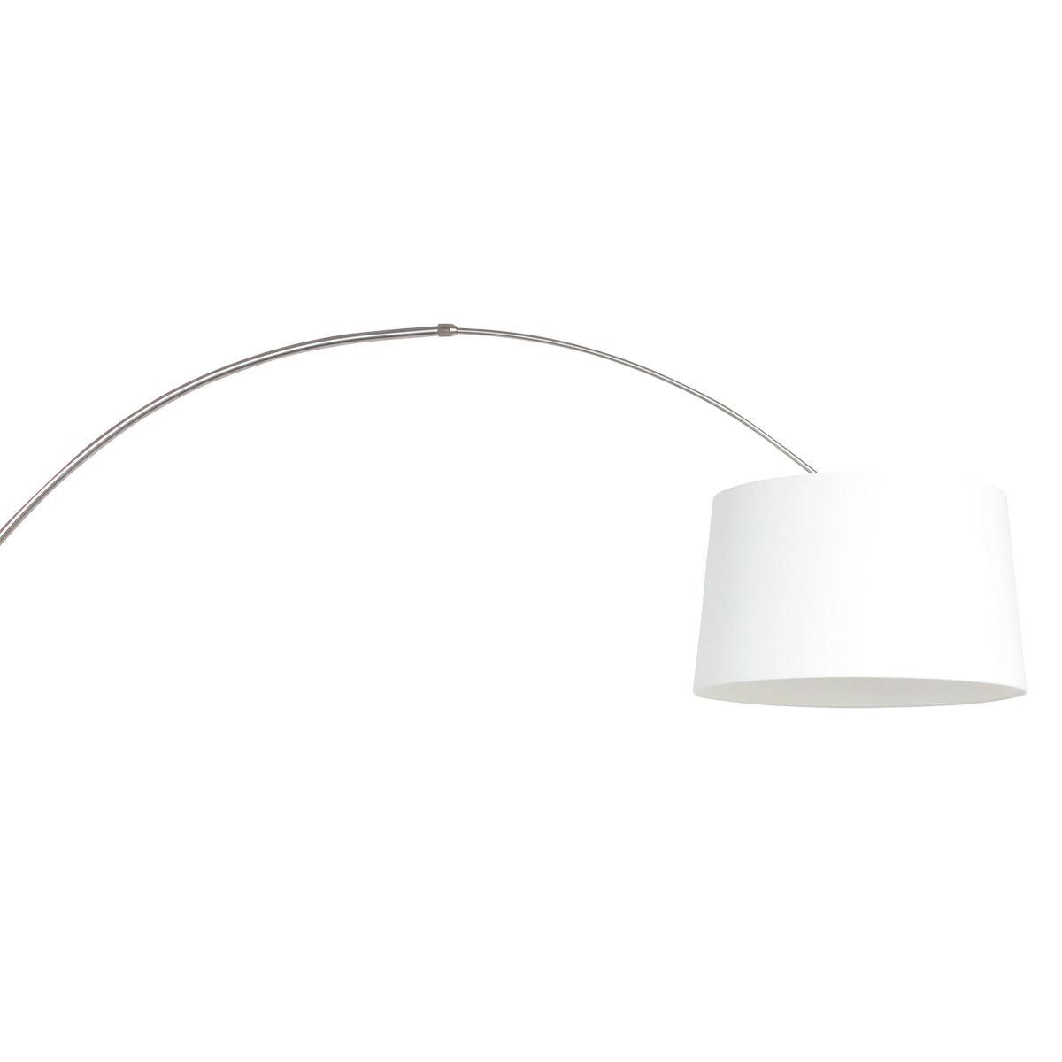 Wand booglamp Sparkled RVS met witte lampenkap Steinhauer 8712746146684