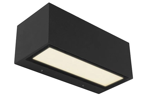 Zwarte strakke wandlamp Gemini design Zwarte strakke wandlamp Gemini design