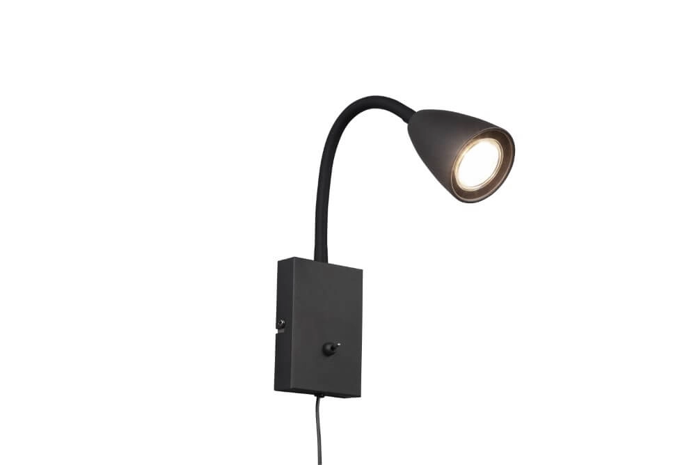 Flexibele leeslamp Wanda Zwart Trio 4017807524079