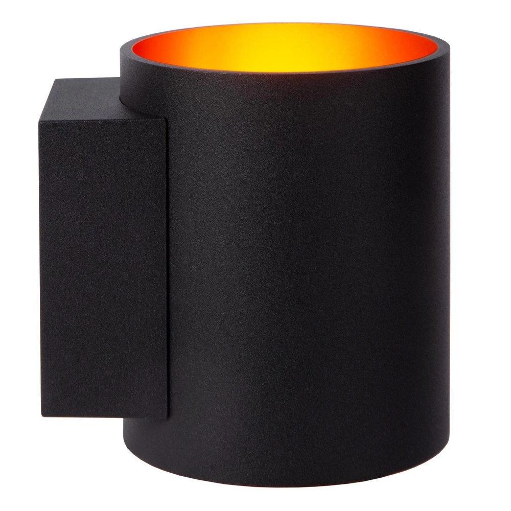 Wandlamp Xera Ø 8cm zwart Lucide 5411212233646