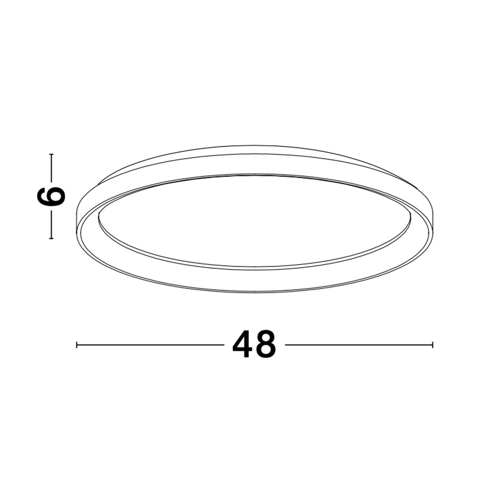 Design plafonniere Pertino Ø 48cm wit Lyora 5212017445988